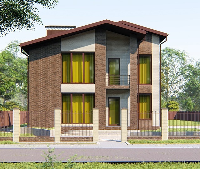 Проект дома АС-219 Цены на строительство домов из кирпича блоков